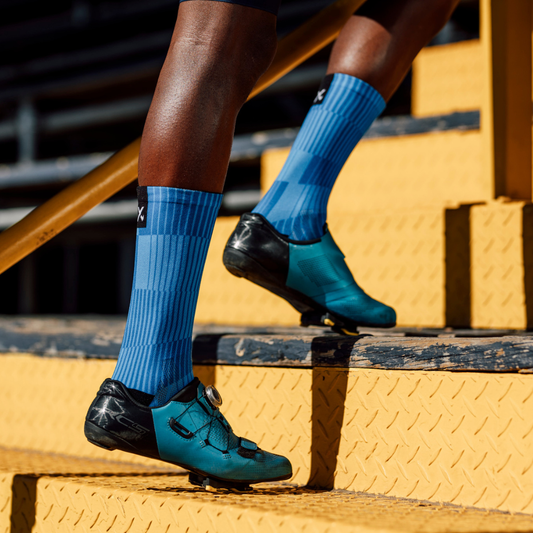 Slight Blue Minimalist Crew Socks