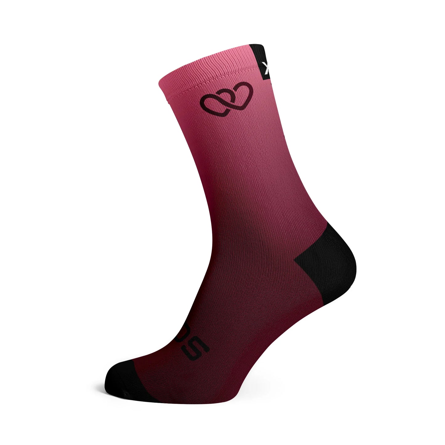 Pump For Peace Maroon Crew Socks