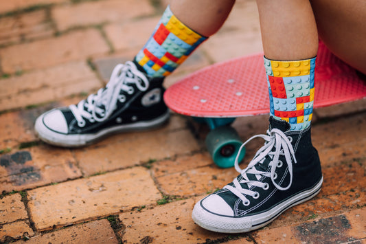 Blocks Casual Crew Socks