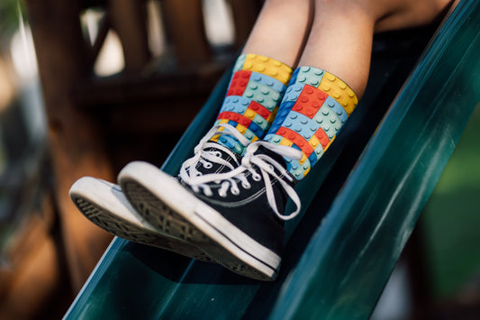 Emoji + Blocks Kids' Crew Socks Combo