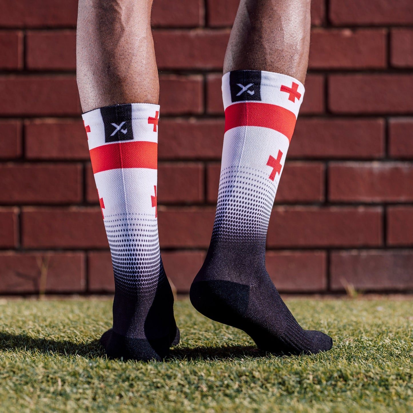 Georgia Flag Crew Socks