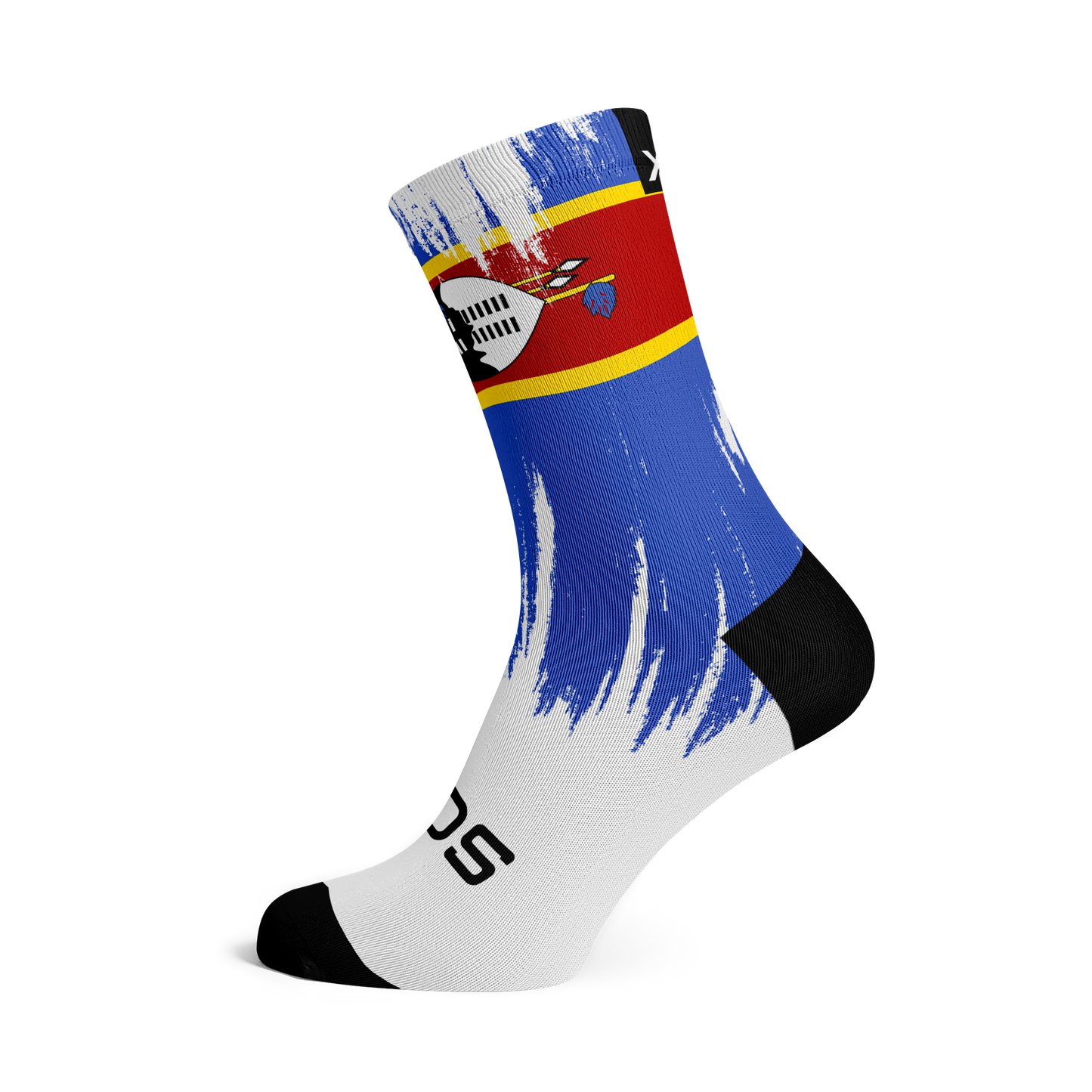 Swaziland Splash Flag Crew Socks