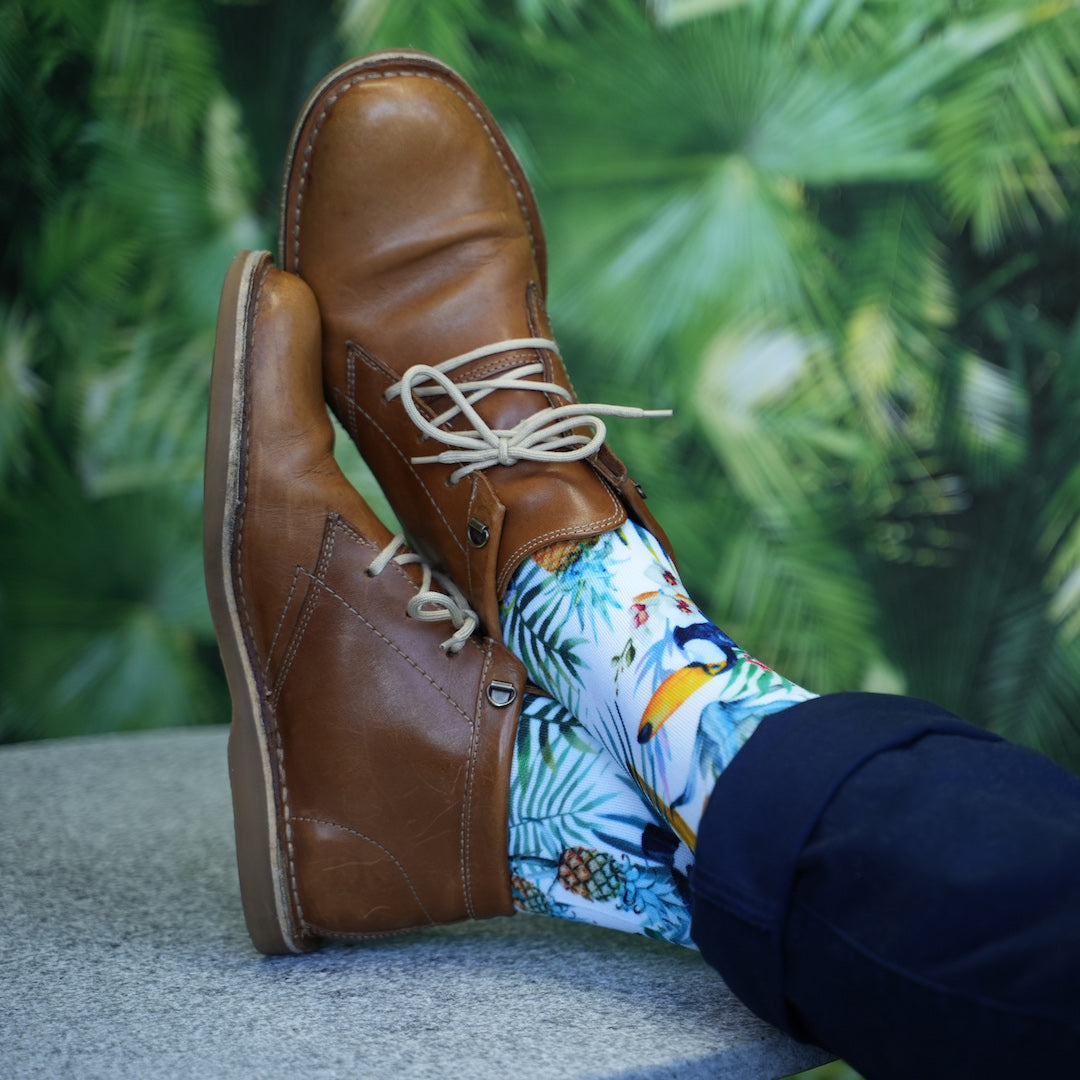 Tropical Casual Crew Socks