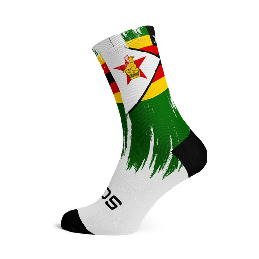 Zimbabwe Splash Flag Crew Socks