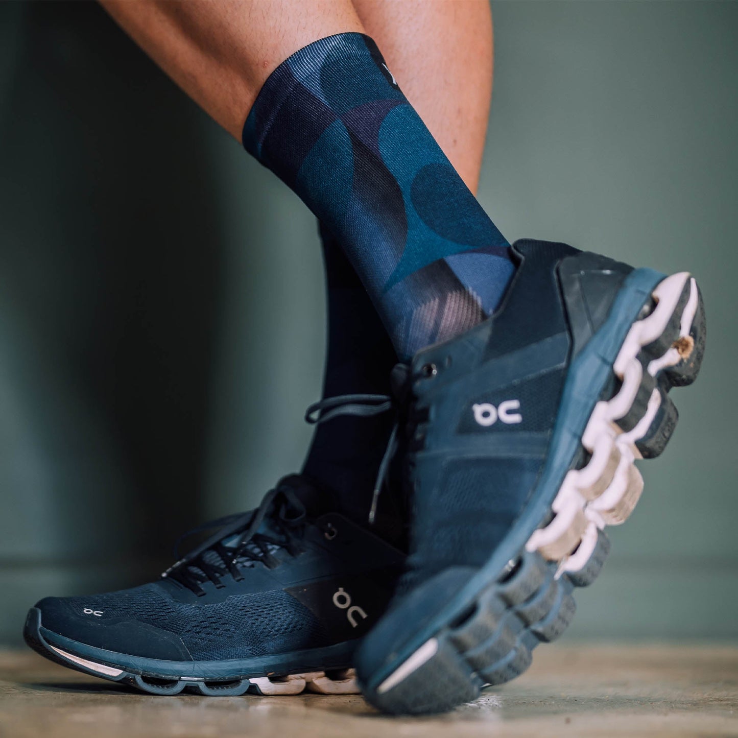 Solid Navy Casual Crew Socks