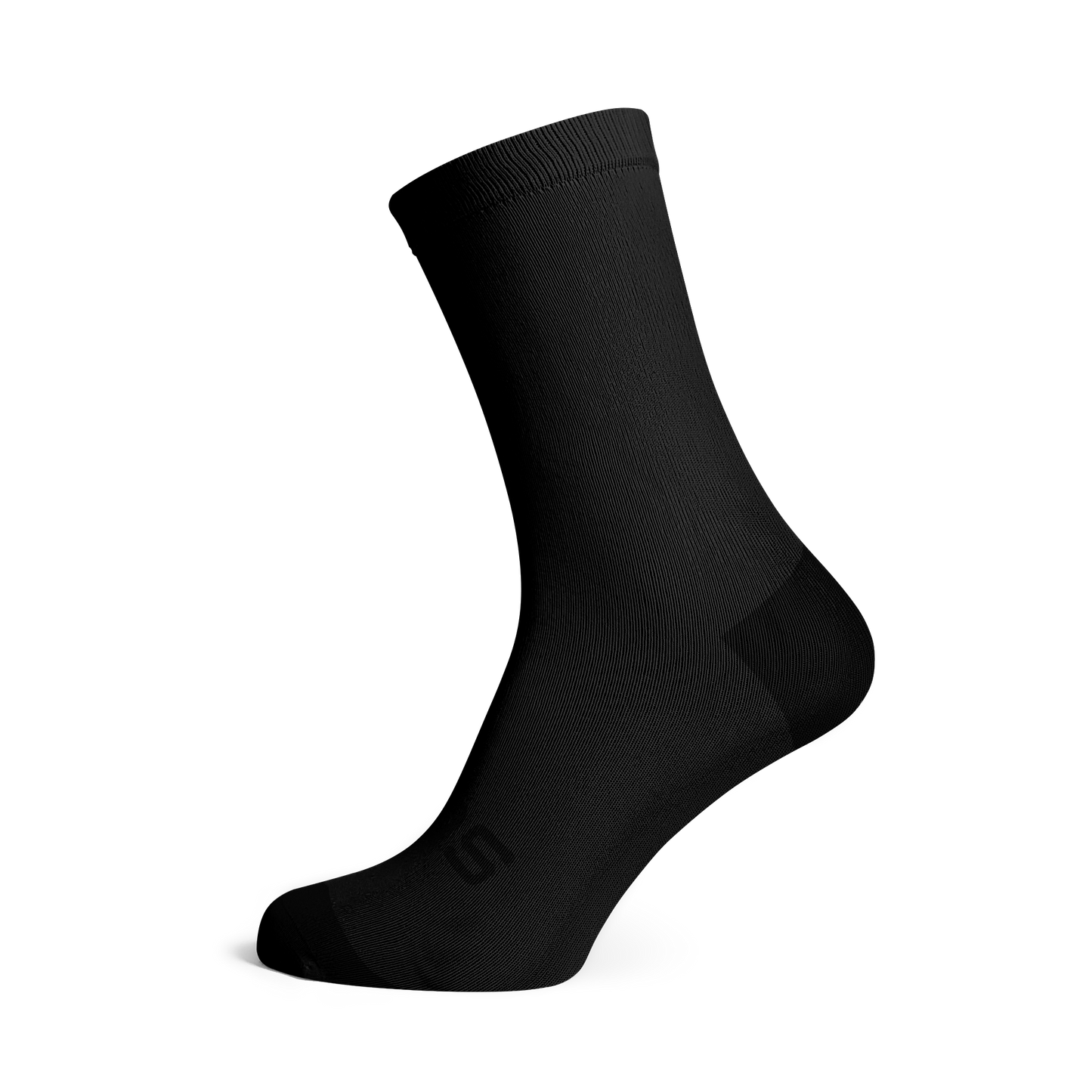 Solid Black Casual Crew Socks