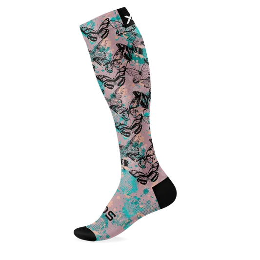 Butterfly Print Knee High Socks