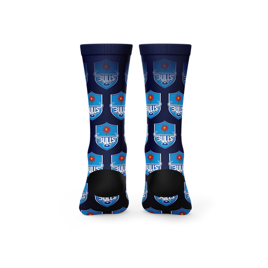 Bulls Logo Rugby Crew Socks