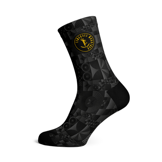 Comrades Marathon Black Running Crew Socks
