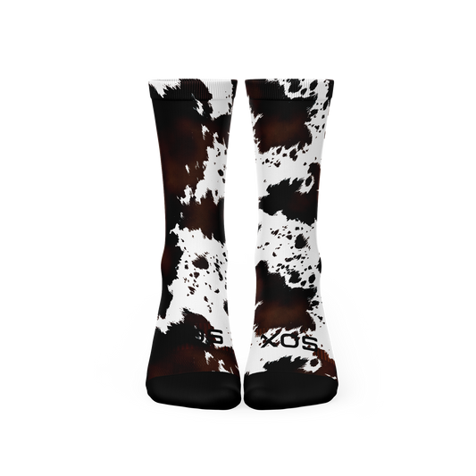 Cow Print Active Crew Socks
