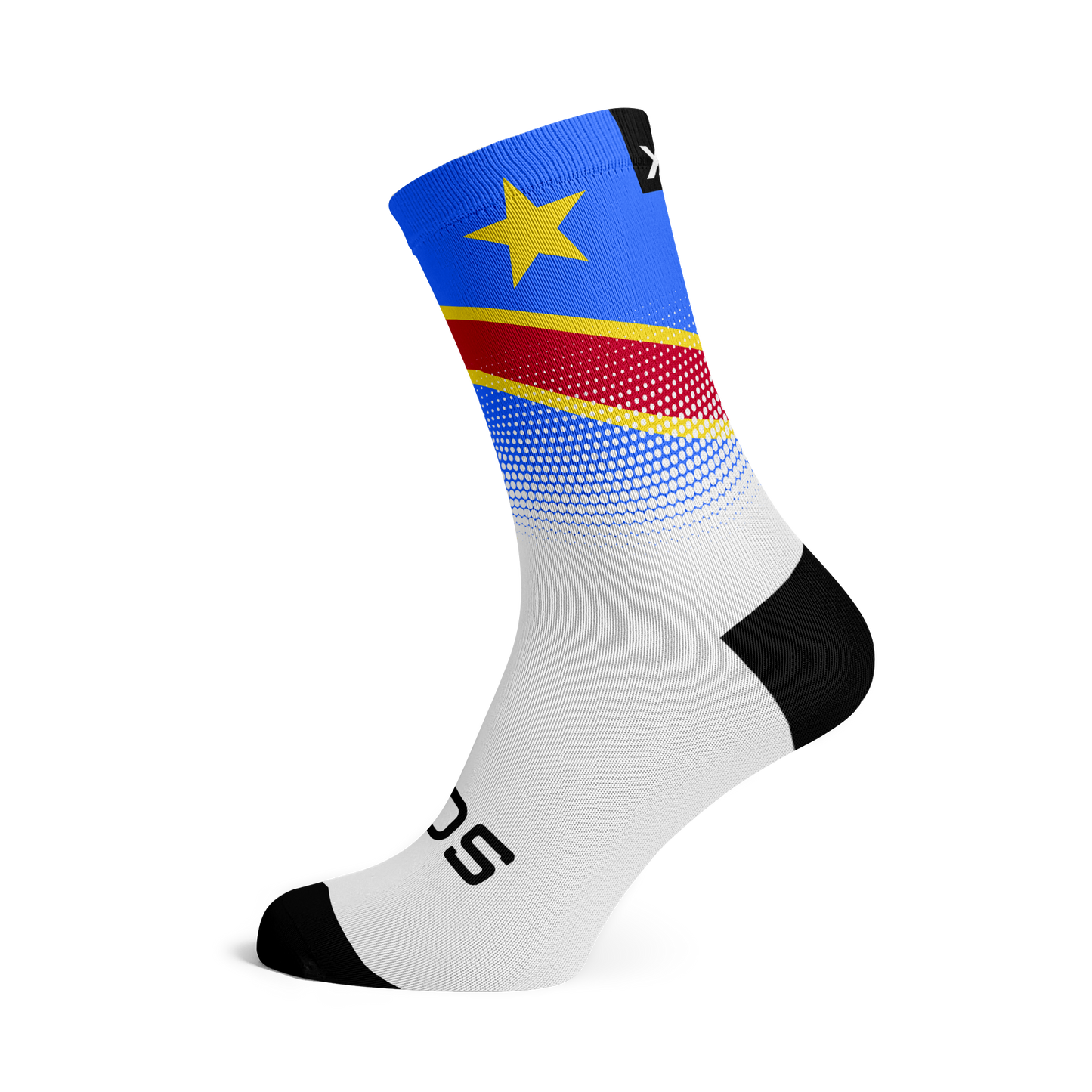 Democratic Republic of the Congo Flag Crew Socks