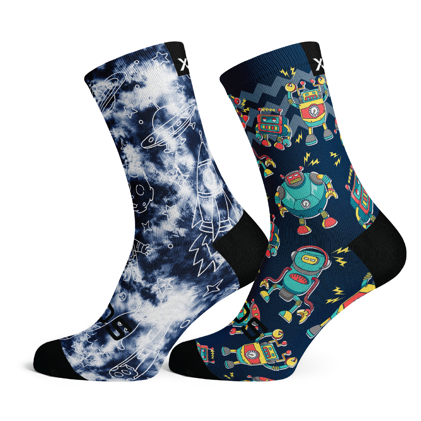 Galactic + Robots Kids' Crew Socks Combo