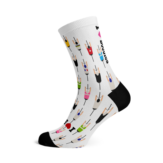 I Love Boobies Le Tour de France Sprint Cycling Crew Socks
