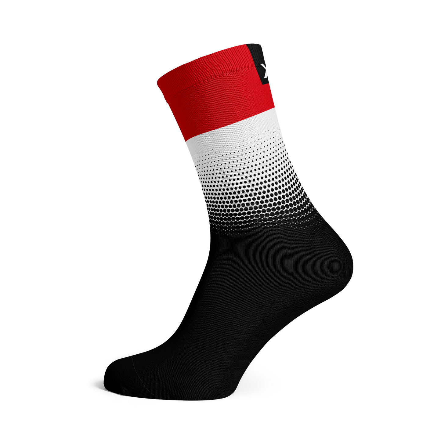 Indonesia Flag Crew Socks