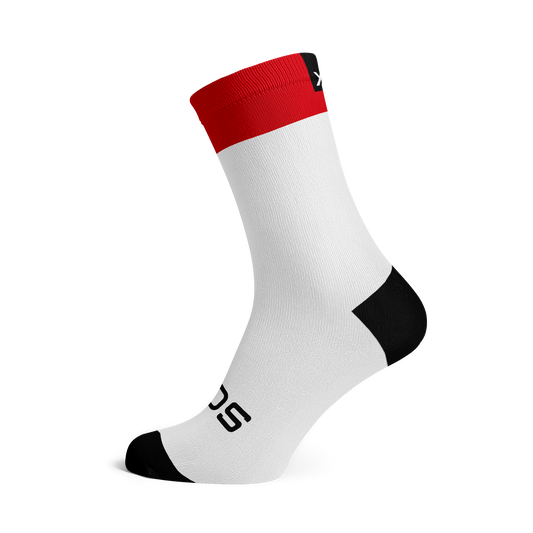 Indonesia Flag Crew Socks