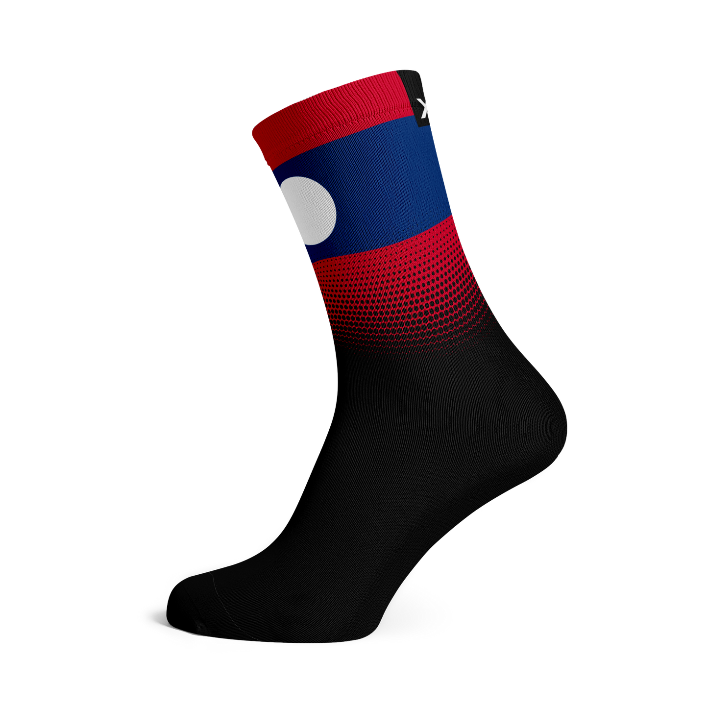 Laos Flag Crew Socks