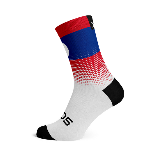 Laos Flag Crew Socks