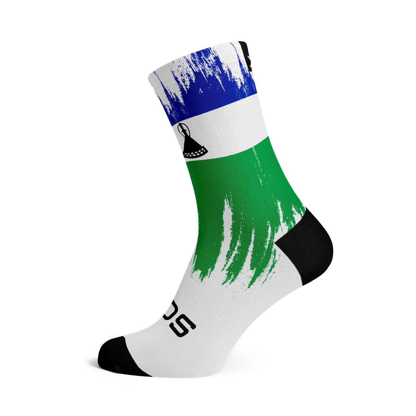 Lesotho Splash Flag Crew Socks
