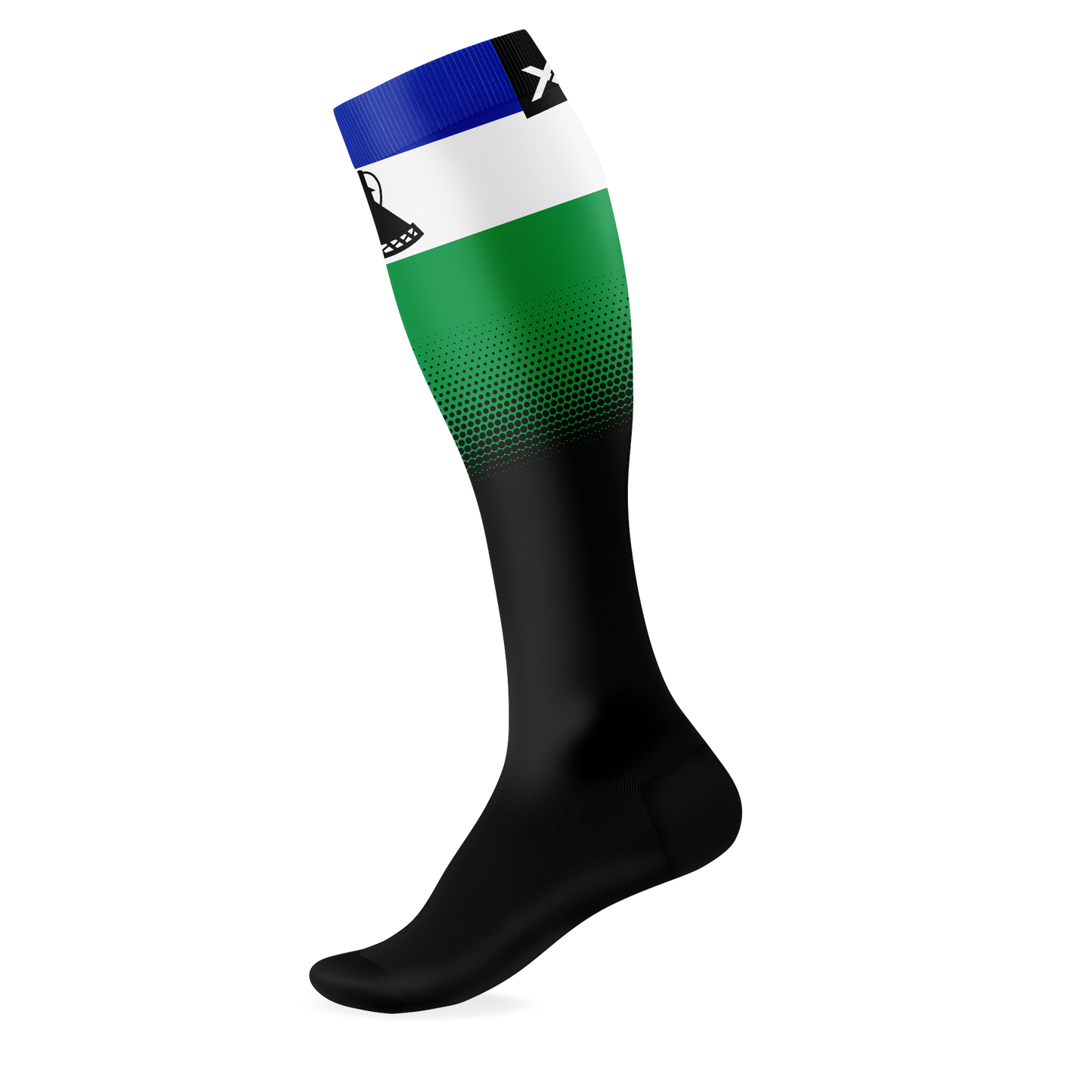 Lesotho Flag Knee High Socks