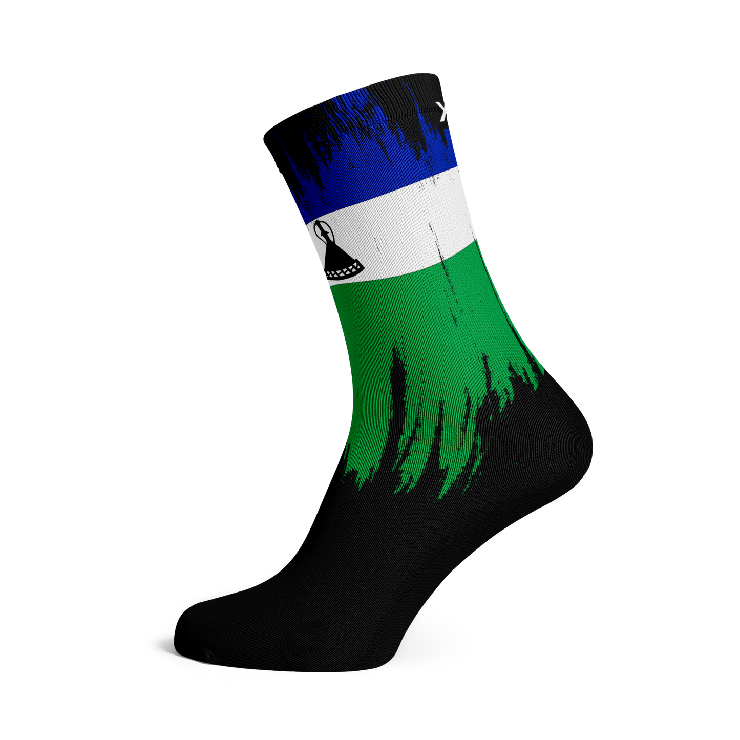 Lesotho Splash Flag Crew Socks
