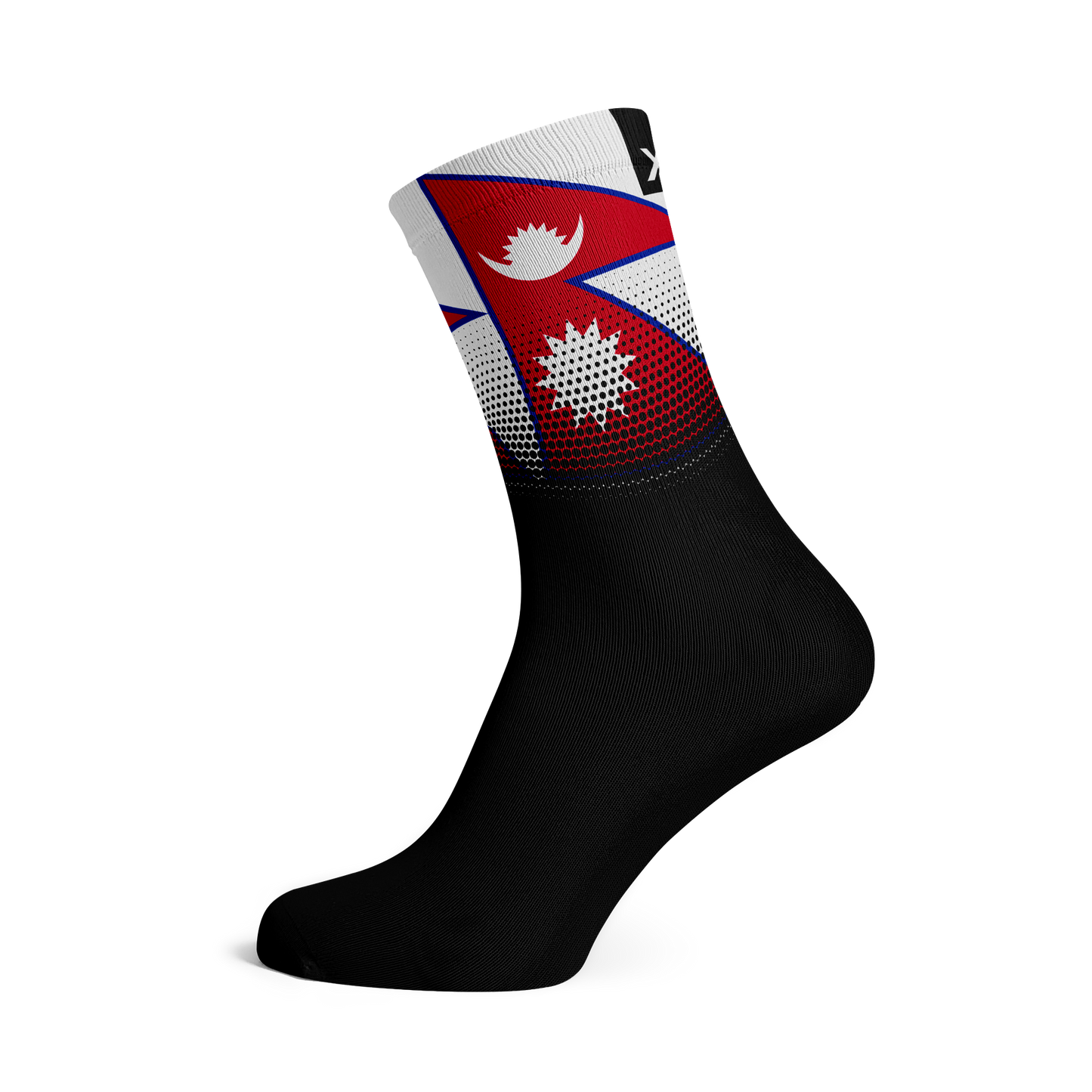 Nepal Flag Crew Socks
