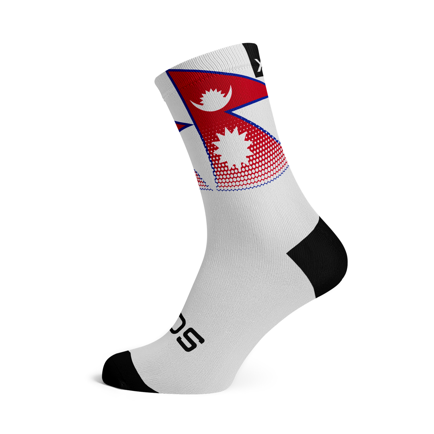 Nepal Flag Crew Socks