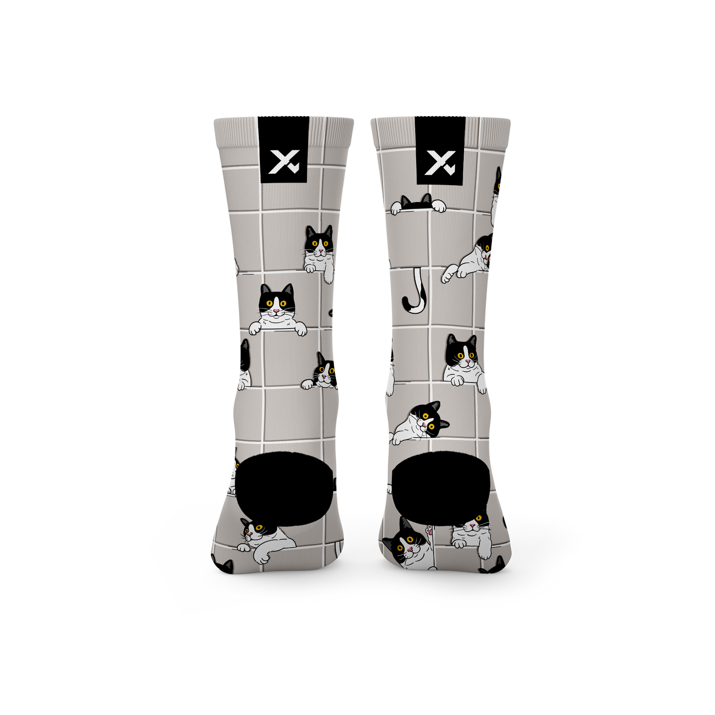 Peekaboo Paws Active Crew Socks