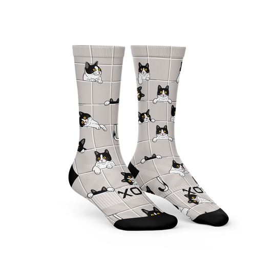 Peekaboo Paws Active Crew Socks