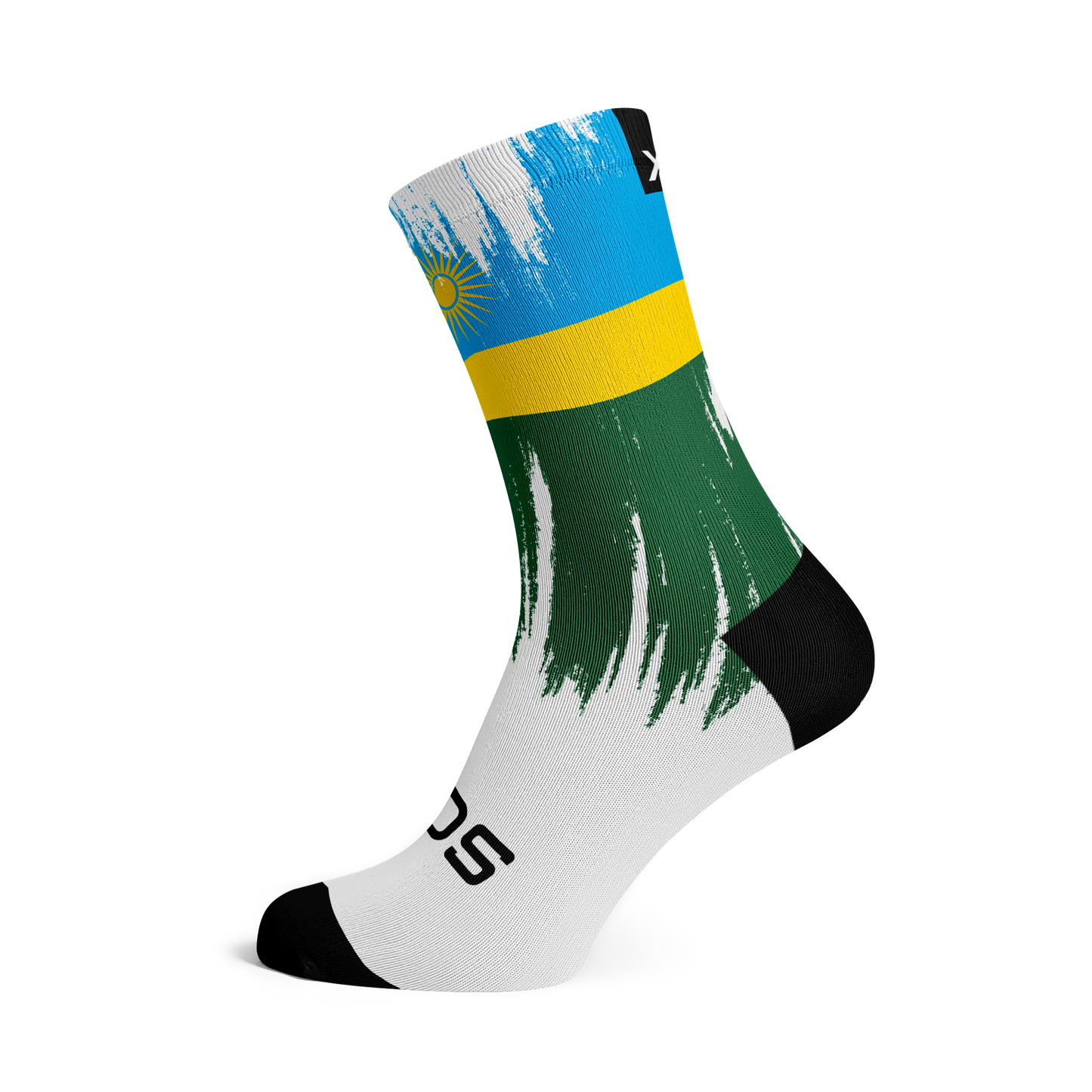 Rwanda Splash Flag Crew Socks