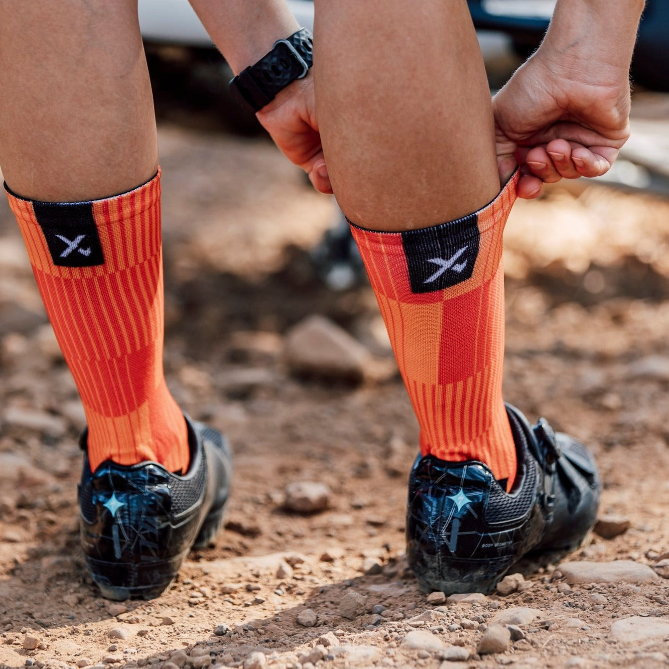 Slight Orange Minimalist Crew Socks