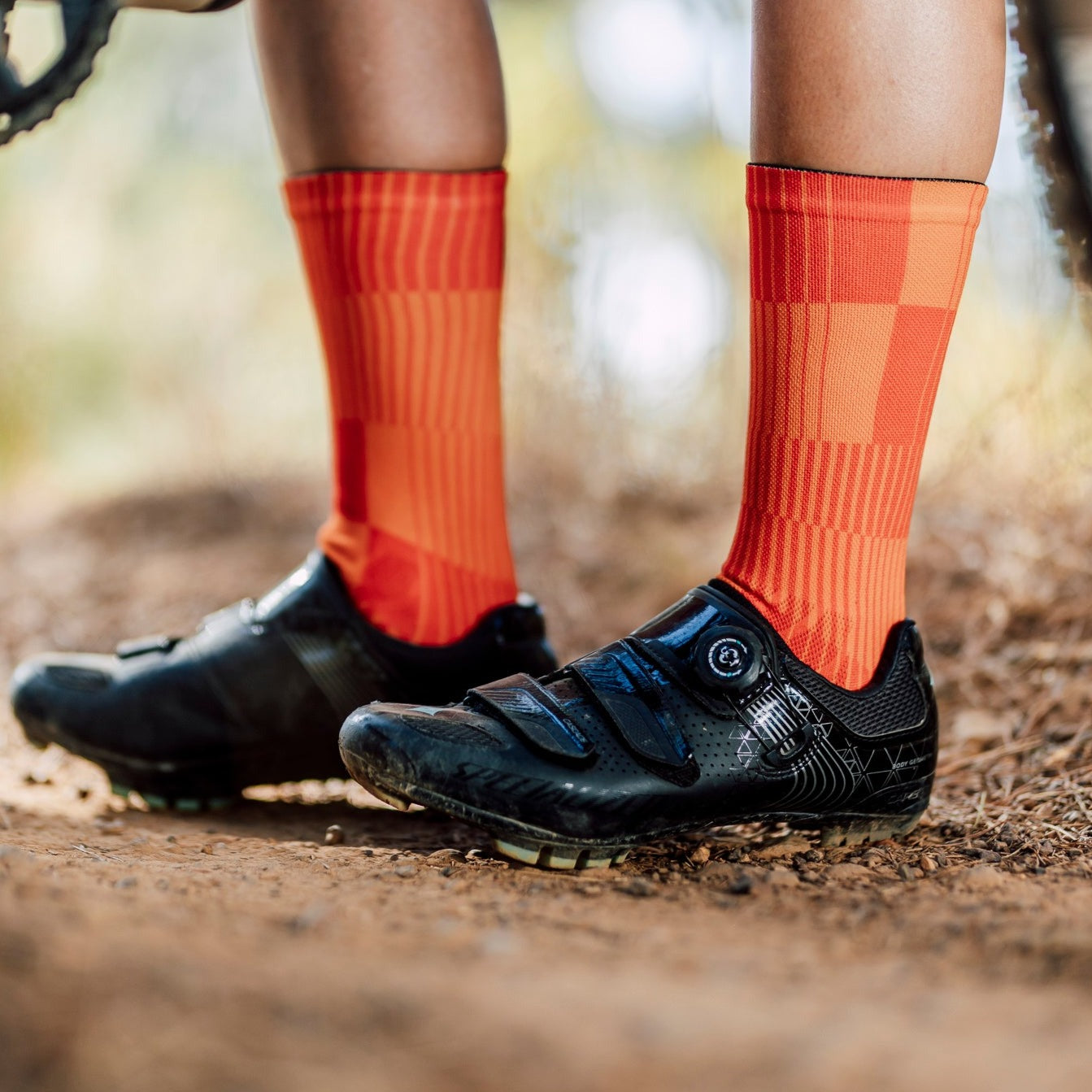 Slight Orange Minimalist Crew Socks
