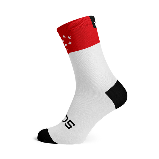Singapore Flag Crew Socks