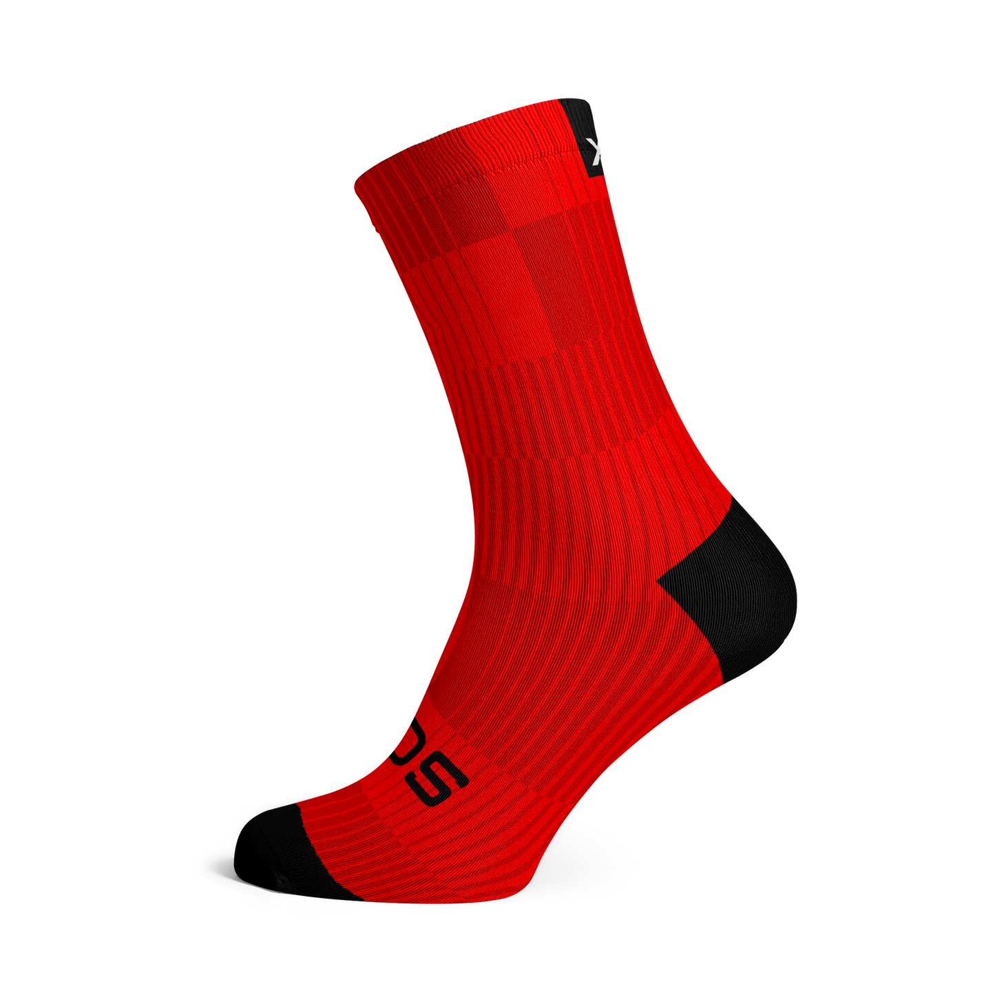 Slight Red Minimalist Crew Socks