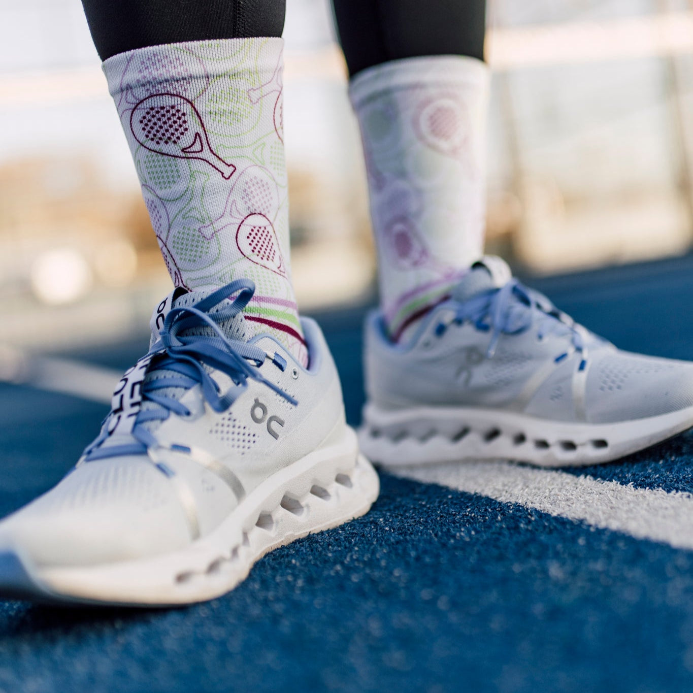 Purple Bat Padel Crew Socks