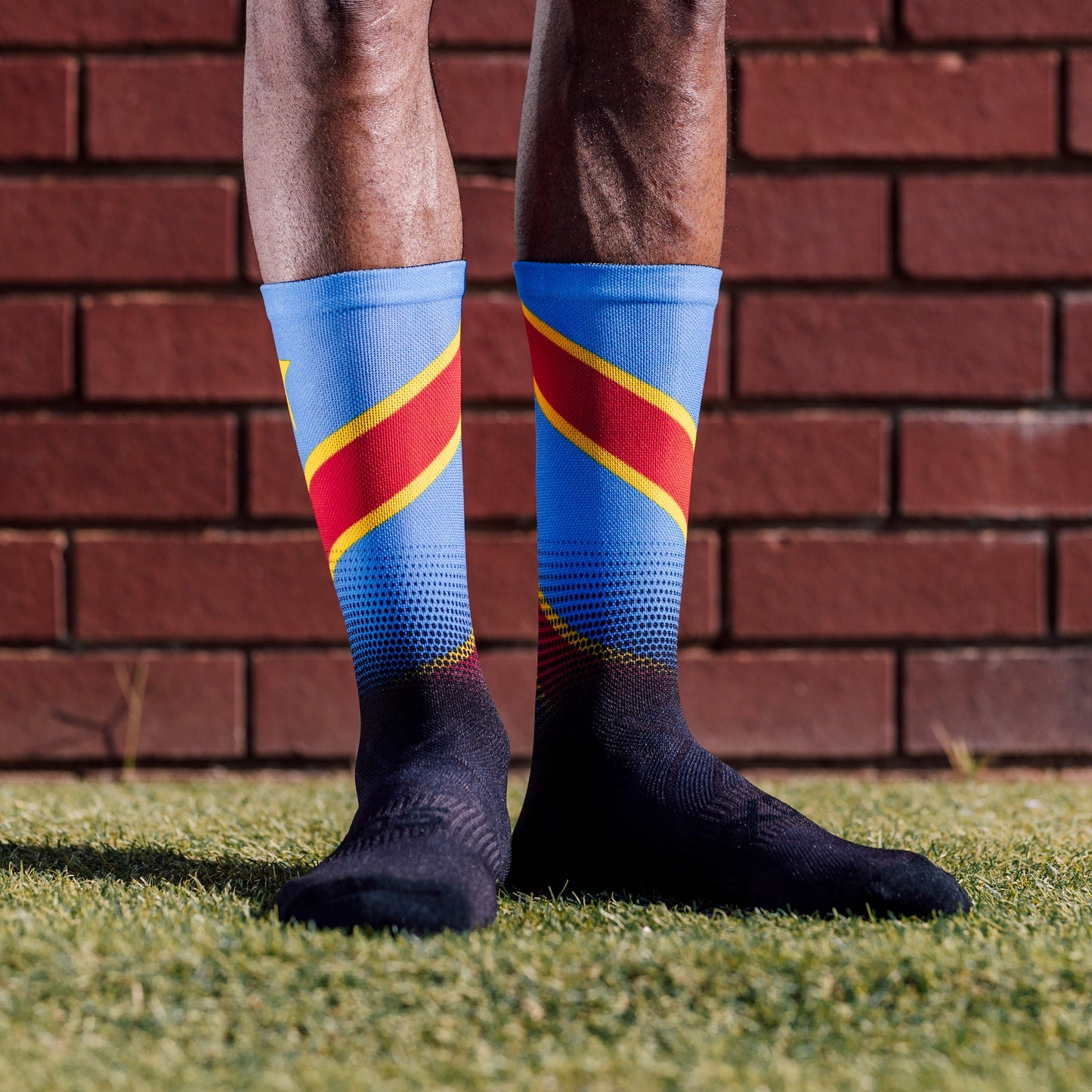 Democratic Republic of the Congo Flag Crew Socks
