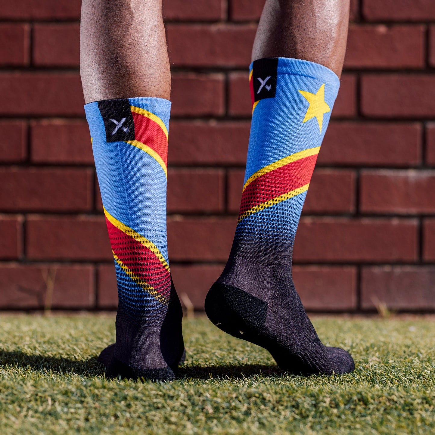 Democratic Republic of the Congo Flag Crew Socks