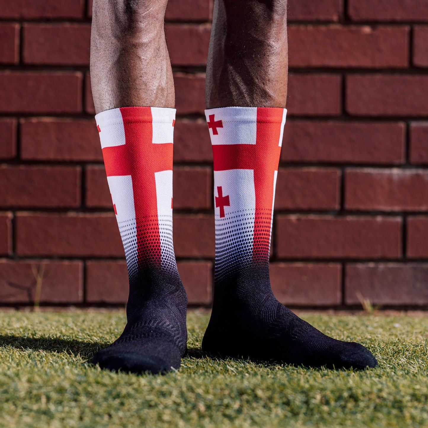 Georgia Flag Crew Socks