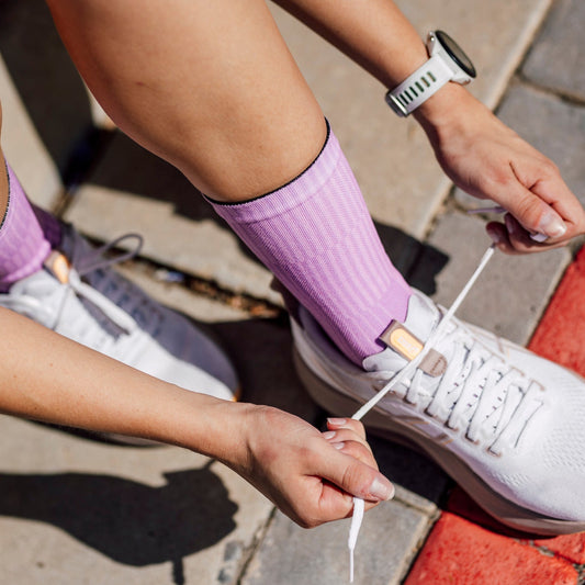Slight Lilac Minimalist Crew Socks