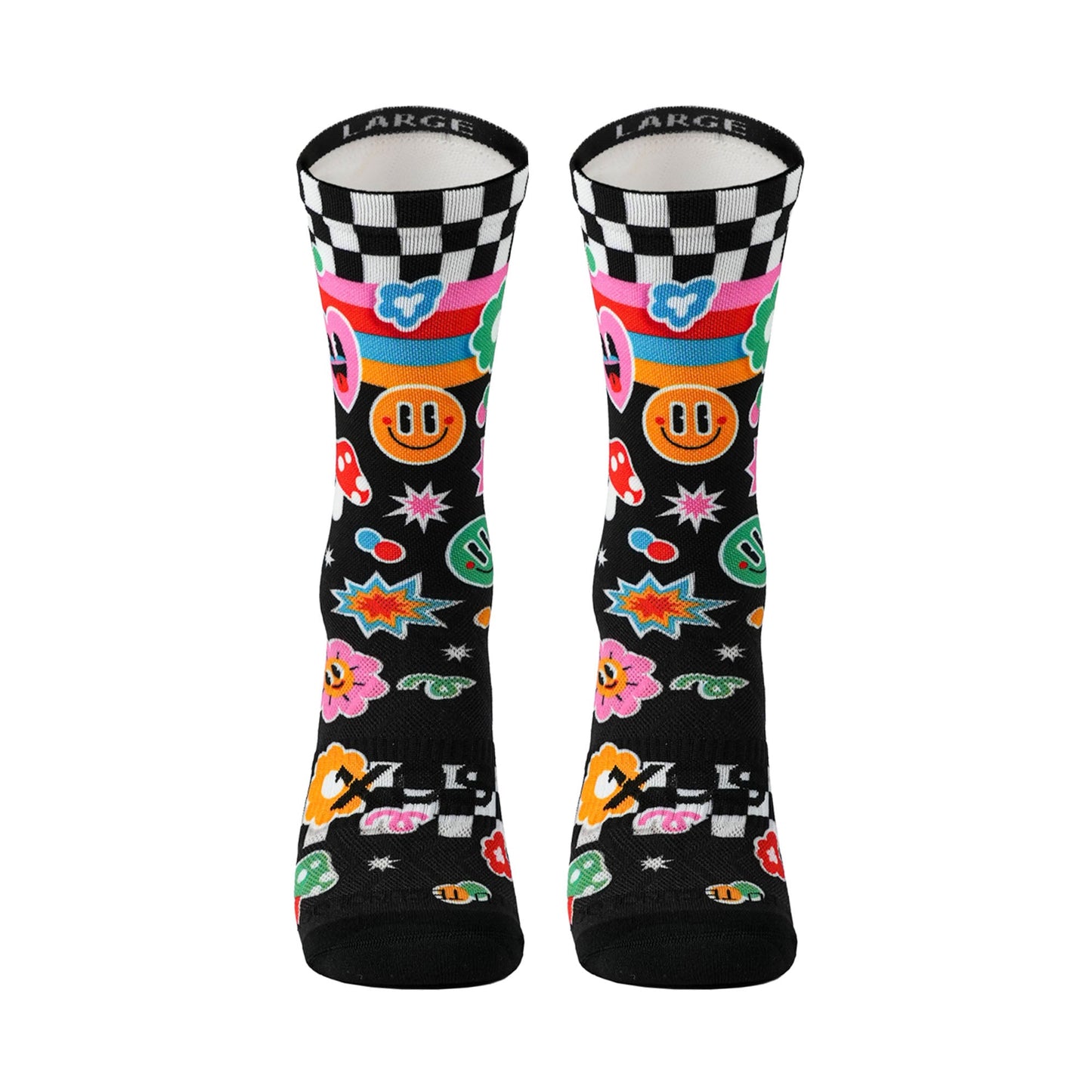Sticker Casual Crew Socks