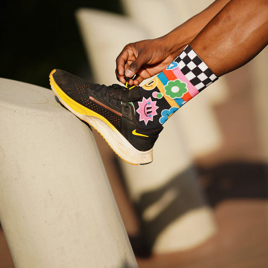 Sticker Casual Crew Socks
