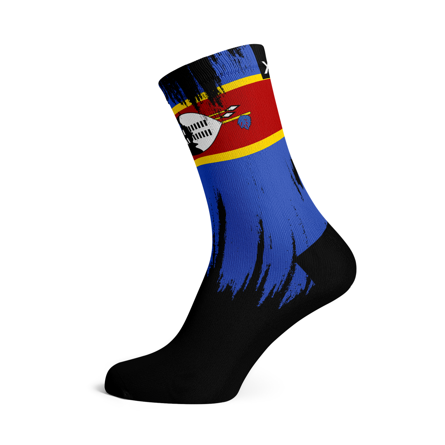 Swaziland Splash Flag Crew Socks