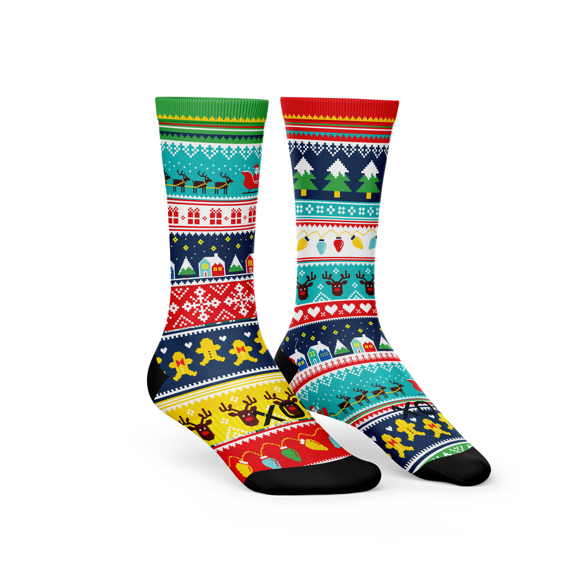 Ugly Sweater Bright Novelty Crew Socks
