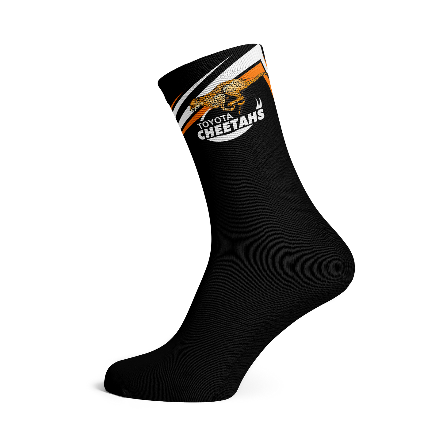 Cheetahs Black Rugby Crew Socks
