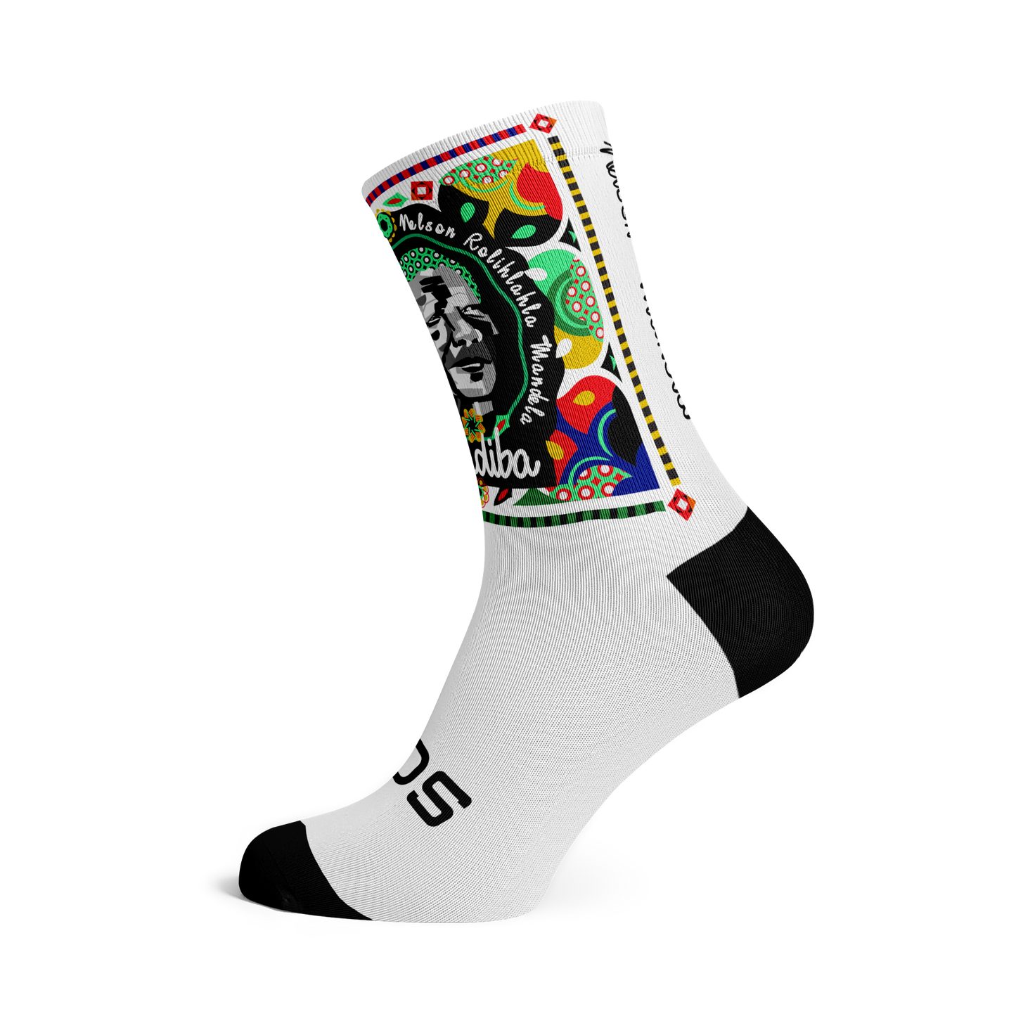 Nelson Mandela Foundation White Crew Socks