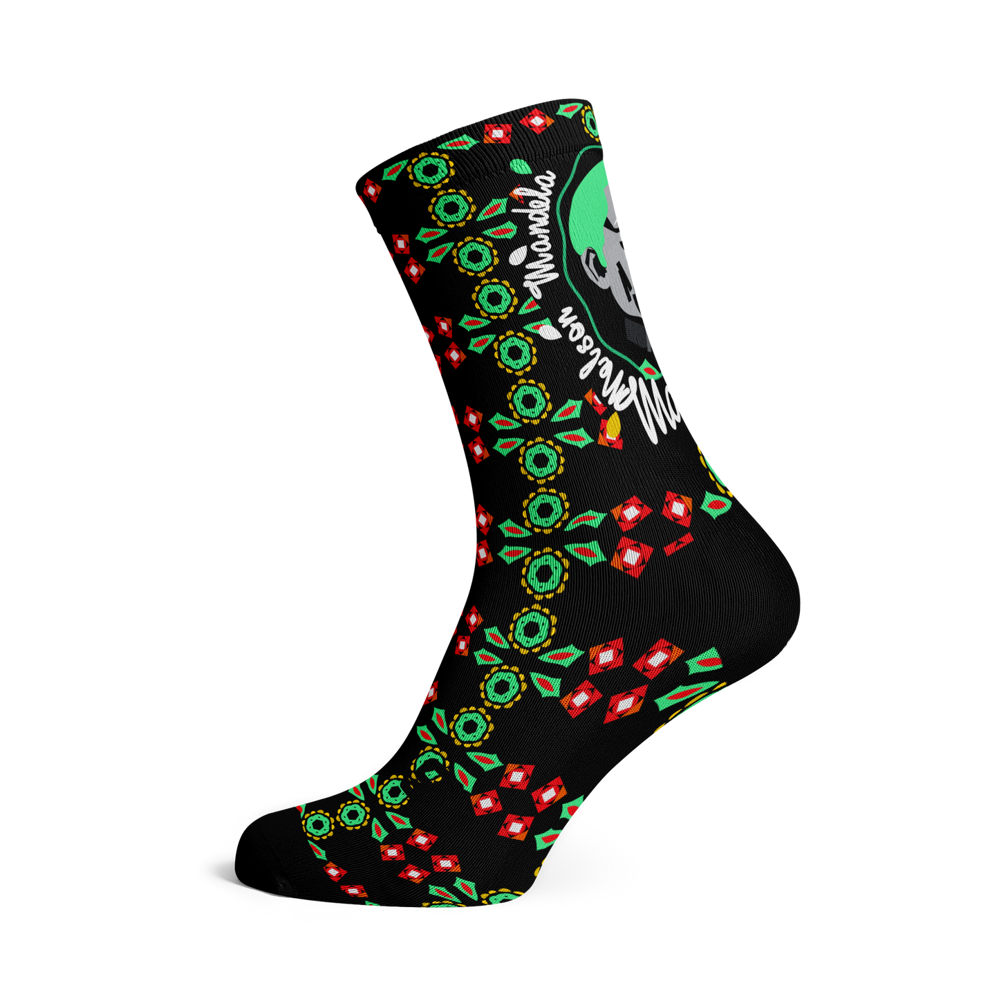 Nelson Mandela Foundation Black Crew Socks