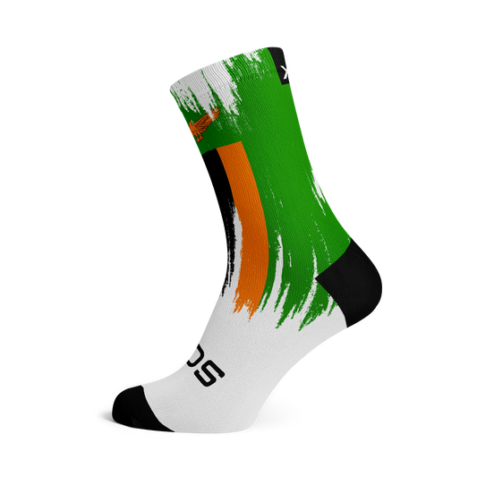 Zambia Splash Flag Crew Socks