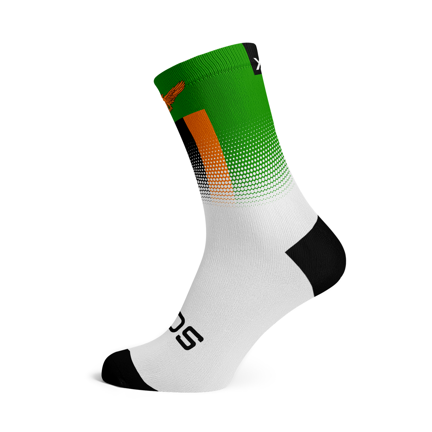 Zambia Flag Crew Socks