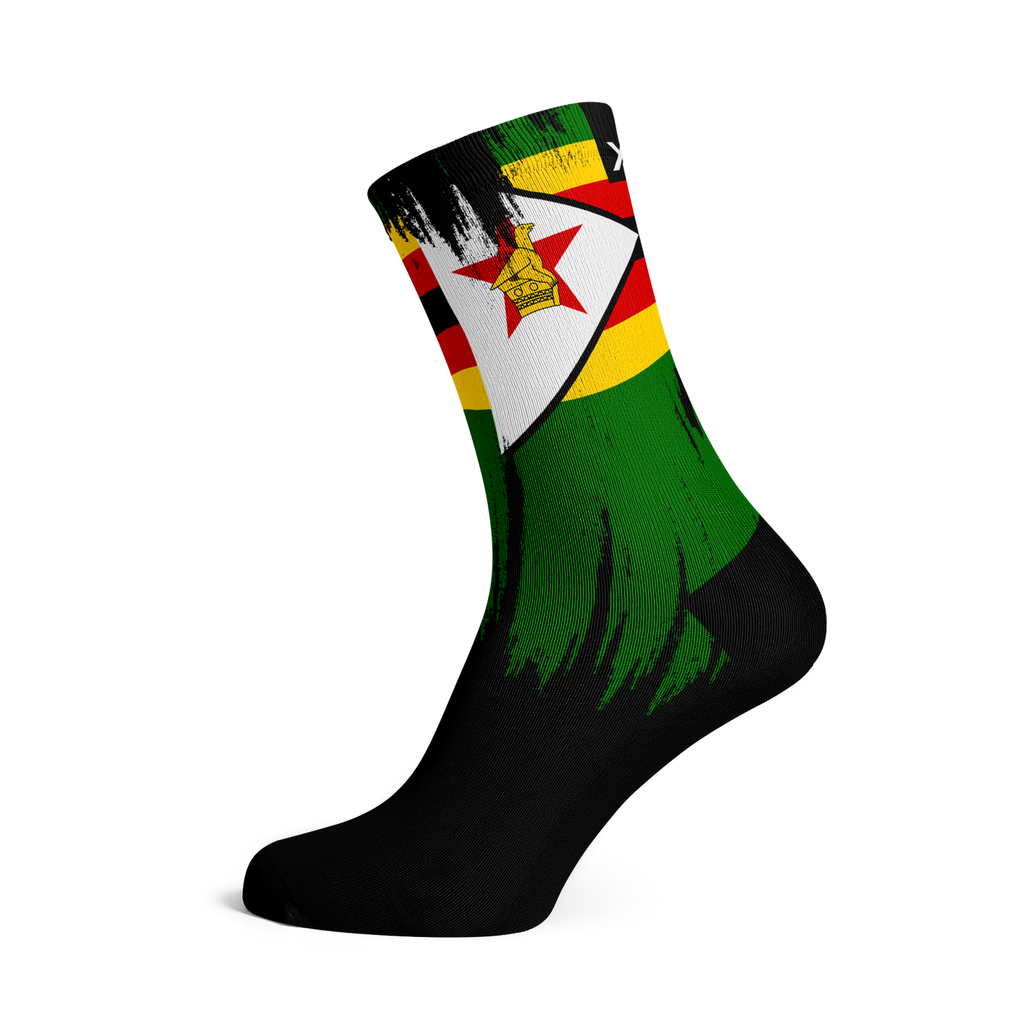 Zimbabwe Splash Flag Crew Socks
