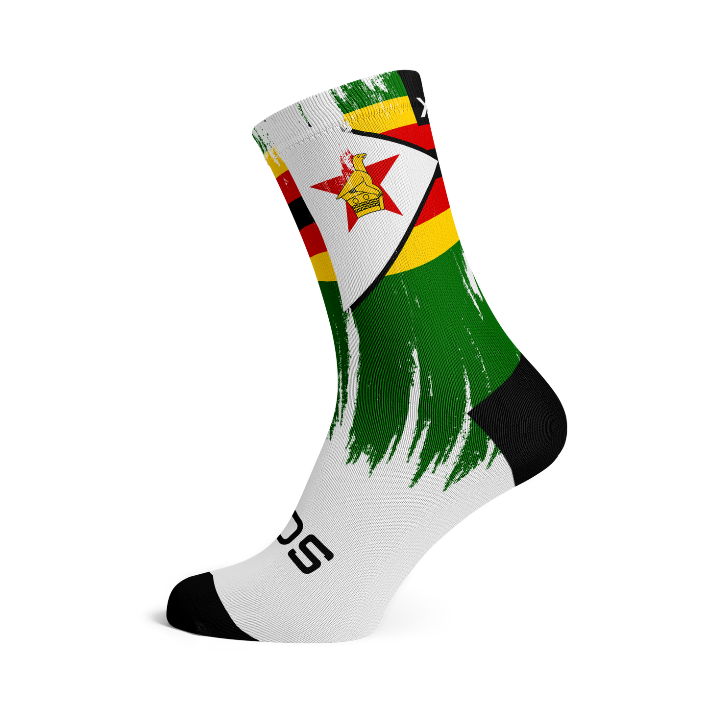 Zimbabwe Splash Flag Crew Socks