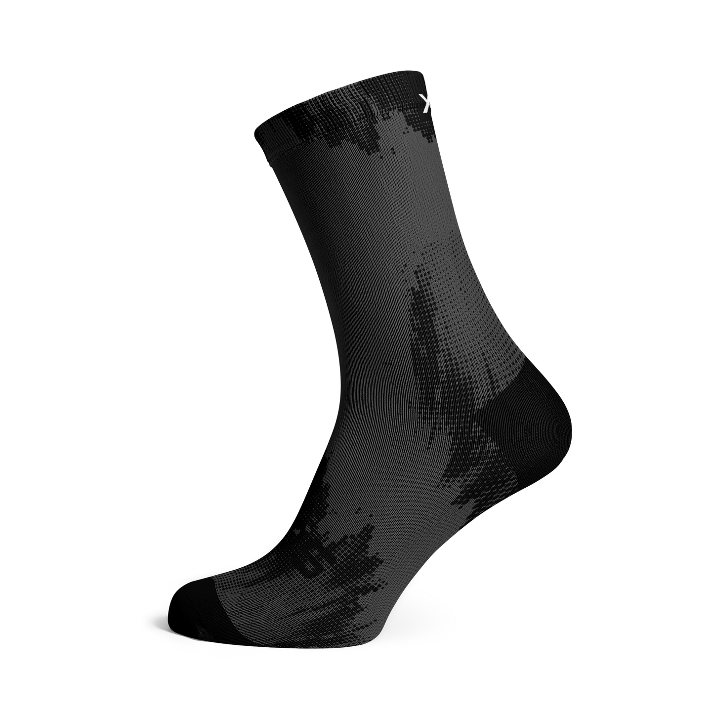 Black Gravel Minimalist Crew Socks